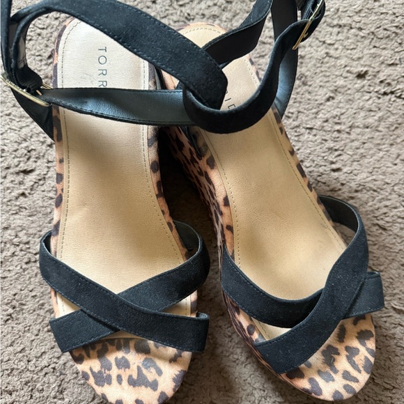 Torrid Faux Suede Platform Wedge - Leopard - Picture 7 of 8